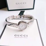 Gucci Diamantissima Quartz White Dial Silver Steel Strap Watch For Women - YA141402