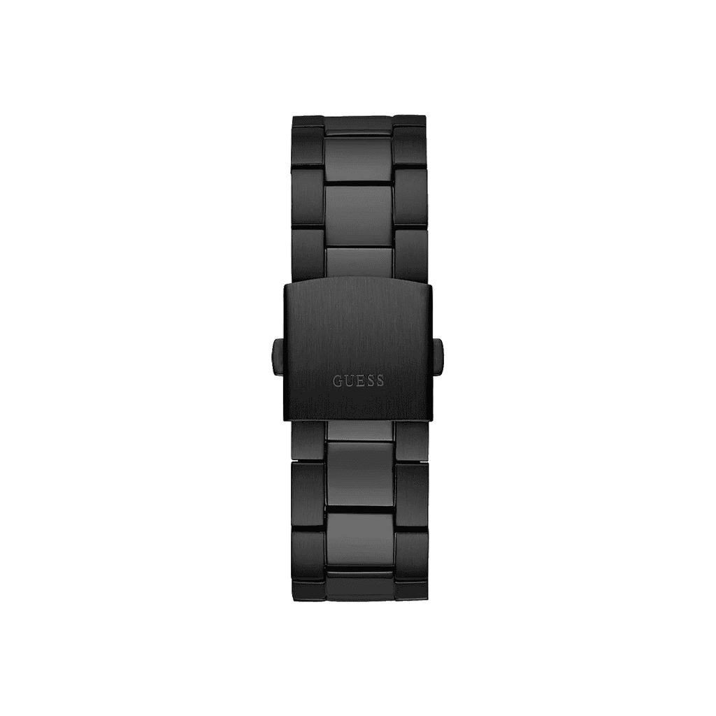 Guess Edge Chronograph Black Dial Black Steel Strap Watch For Men - GW0539G3