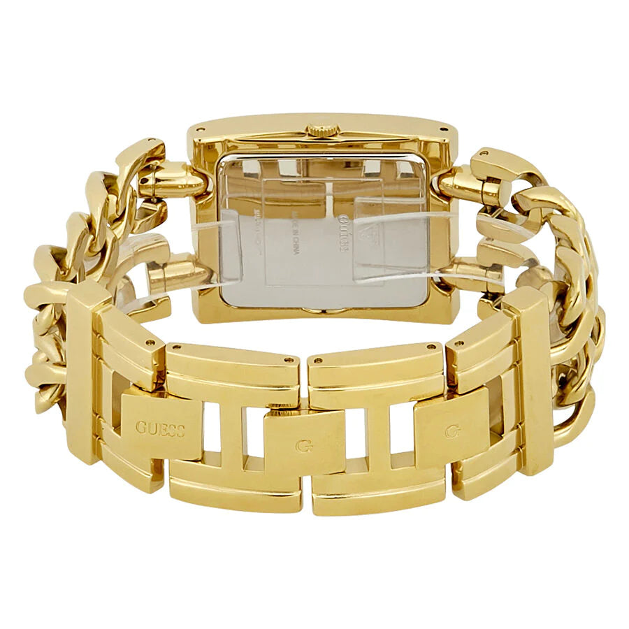 Guess MOD Heavy Metal Diamonds Gold Dial Gold Steel Strap Watch for Women - W0072L1