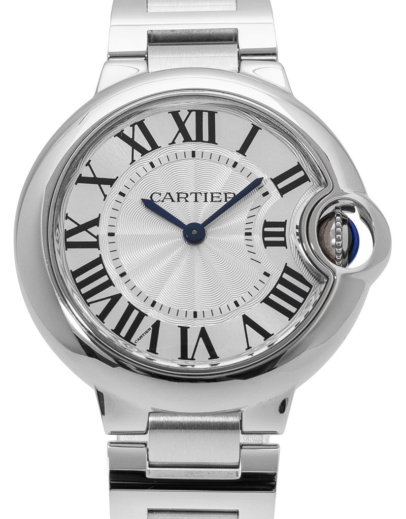 Cartier Ballen Bleu De Cartier Silver Dial Silver Steel Strap Watch for Women - W6920084