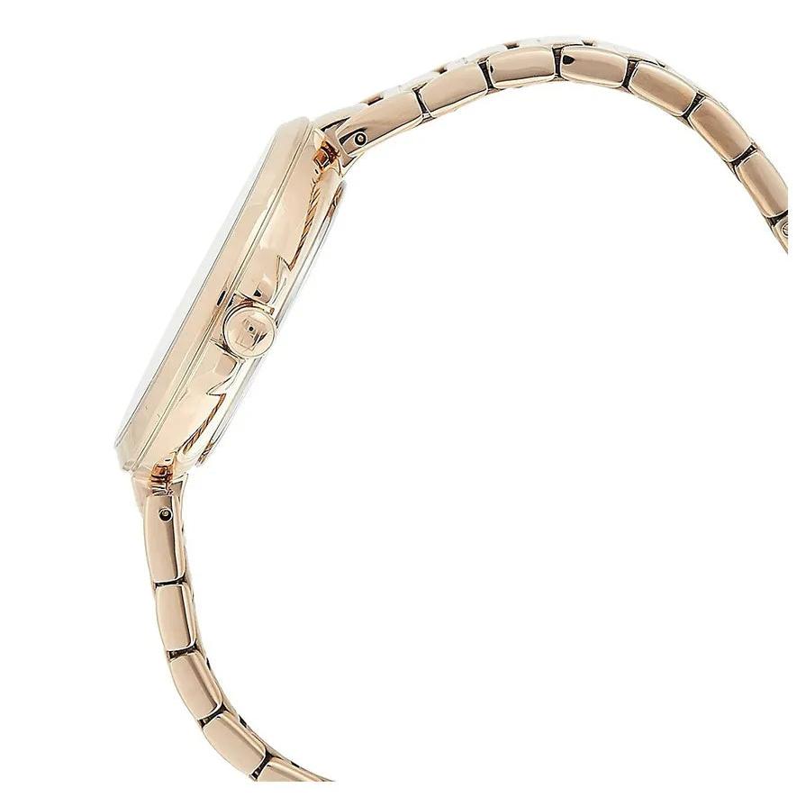 Tommy Hilfiger Angela Quartz White Dial Rose Gold Steel Strap Watch for Women - 1782124