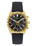 Guess Sport Multifunctional Black Dial Black Rubber Strap Watch for Men - GW0332G2