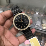 Michael Kors Darci Black Dial Black Steel Strap Watch for Women - MK3322