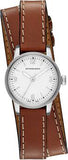 Burberry Utilitarian White Dial Brown Leather Strap Watch for Women - BU7848