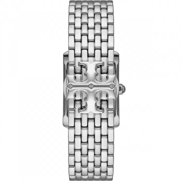Tory Burch Eleanor White Dial Silver Steel Strap Watch for Women - TBW1069