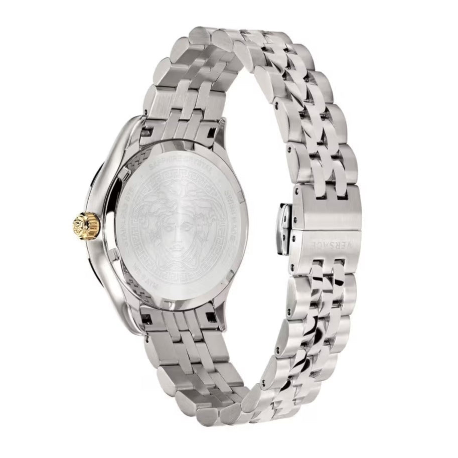Versace Hellenyium Quartz White Dial Silver Steel Strap Watch for Women - VEHU00320