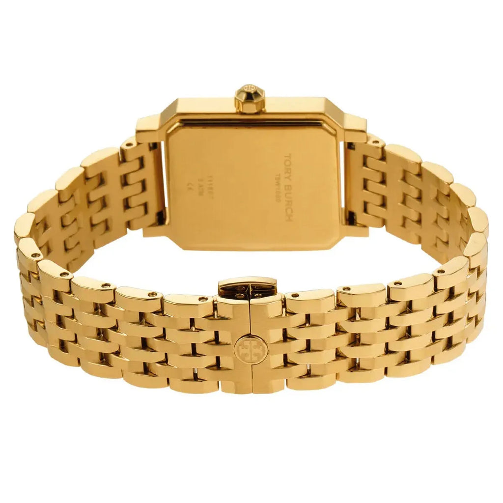Tory Burch Robinson White Dial Gold Steel Strap Watch for Women - TBW1500