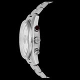 Emporio Armani Racer Chronograph White Dial Silver Steel Strap Watch for Men - AR11645