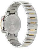Versace Greca Logo Diver Quartz Green Dial Two Tone Steel Strap Watch for Men - VE8G00524