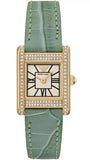 Emporio Armani Classic White Dial Green Leather Strap Watch for Women - AR11661