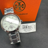 Tory Burch Collins White Dial Silver Steel Strap Watch for Women - TBW1301