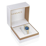 Versace Hellenyium Quartz Blue Dial Two Tone Steel Strap Watch for Women - VE2S00522