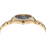 Versace Hellenyium Quartz Black Dial Gold Steel Strap Watch for Women - VE2S00622