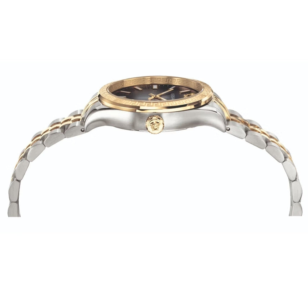 Versace Hellenyium Grey Dial Two Tone Steel Strap Watch for Women - VEHU00520