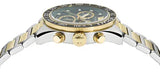 Versace Greca Dome Chronograph Green Dial Two Tone Steel Strap Watch for Men - VE6K00423
