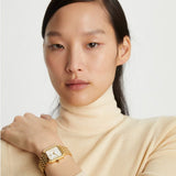 Tory Burch Robinson White Dial Gold Steel Strap Watch for Women - TBW1500