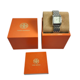 Tory Burch Eleanor White Dial Silver Steel Strap Watch for Women - TBW1069