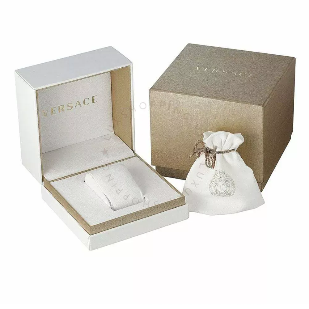 Versace Hellenyium Quartz White Dial Silver Steel Strap Watch for Women - VEHU00320