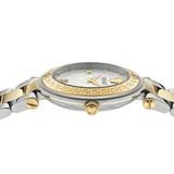 Versace Reve Analog White Dial Two Tone Steel Strap Watch for Women - VE8B00724