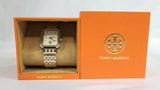 Tory Burch Robinson White Dial Two Tone Steel Strap Watch for Women - TBW1501