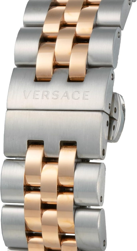 Versace Hellenyium Blue Dial Two Tone Steel Strap Watch for Men - VEVK01424