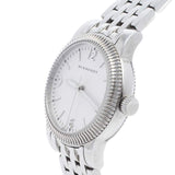Burberry Utilitarian White Dial Silver Steel Strap Watch for Women - BU7856