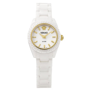 Versace DV One Mini White Dial White Ceramic Dial Watch for Women - VE9F00224