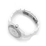 Chanel J12 Quartz Diamonds White Dial White Steel Strap Watch for Women - J12 H6418