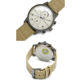 Tommy Hilfiger Kane White Dial Beige Leather Strap Watch for Men - 1710399
