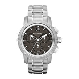 Burberry Utilitarian Chronograph Black Dial Silver Steel Strap Watch For Men - BU9800