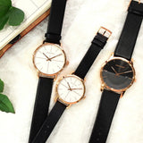 Calvin Klein Even White Dial Black Leather Strap Watch for Women - K7B216C6