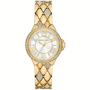 Michael Kors Camile Analog White Dial Gold Steel Strap Watch for Women - MK4801