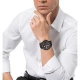 Diesel Big Daddy Chronograph Black Dial Black Steel Strap Watch For Men - DZ7312