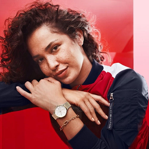 Tommy Hilfiger Jenna Quartz White Dial Two Tone Mesh Bracelet Watch for Women  - 1782074