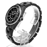 Chanel J12 Quartz Diamonds Black Dial Black Steel Strap Watch for Women - J12 H5701