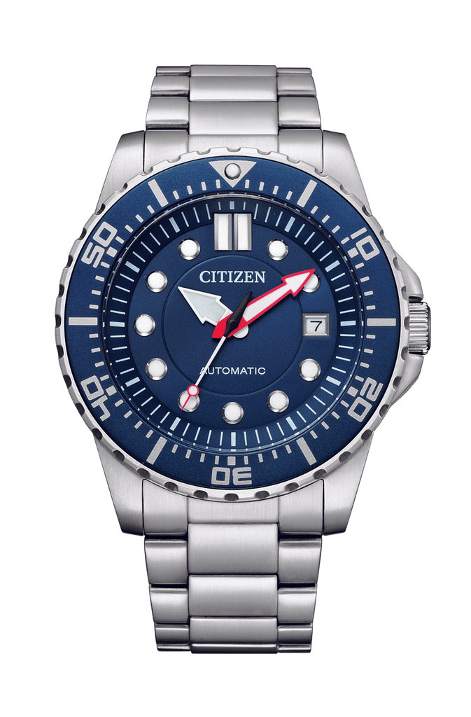 Citizen Promaster Mechanical Blue Dial Silver Steel Strap Watch For Men - NJ0121-89L
