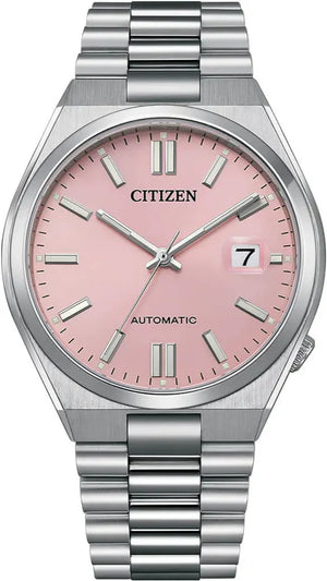 Citizen x Pantone Automatic Dreamy Pink Dial Silver Steel Strap Watch For Men - NJ0158-89X