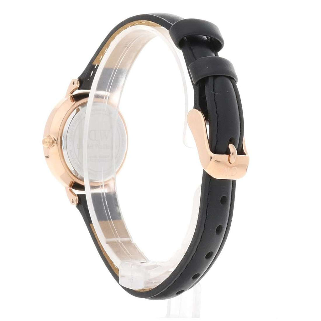 Daniel Wellington Classic Petite Sheffield White Dial Black Leather Strap Watch For Women - DW00100230