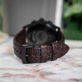 Emporio Armani Paolo Chronograph Black Dial Brown Leather Strap Watch For Men - AR11549