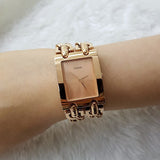 Guess Mod Heavy Metal Rose Gold Dial Rose Gold Steel Strap Watch For Women - W1117L3