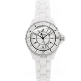 Chanel J12 Ceramic White Dial White Steel Strap Watch for Women - J12 H0968