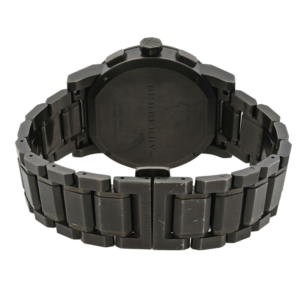 Burberry The City Grey Dial Gunmetal Grey Steel Strap Watch for Men - BU9354