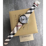 Burberry The City White Dial Brown Leather Strap Watch for Women - BU9113