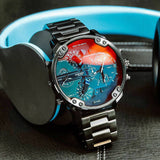 Diesel Mr Daddy 2.0 Chronograph Black Dial Black Steel Strap Watch For Men - DZ7395