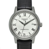 Tissot Carson Powermatic 80 White Dial Black Leather Strap Watch For Men - T085.407.16.013.00