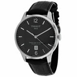 Tissot Chemin Des Tourelles Powermatic 80 Black Dial Black Leather Strap Watch For Men - T099.407.16.447.00