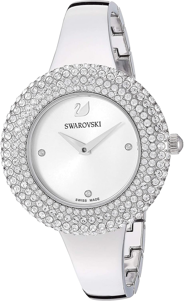 Swarovski Crystal Rose Silver Dial Silver Steel Strap Watch for Women - 5483853