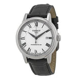 Tissot Carson Powermatic 80 White Dial Black Leather Strap Watch For Men - T085.407.16.013.00