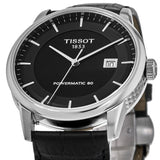 Tissot T Classic Luxury Black Dial Black Leather Strap Watch For Men - T086.407.16.051.00