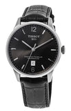 Tissot Chemin Des Tourelles Powermatic 80 Black Dial Black Leather Strap Watch For Men - T099.407.16.447.00